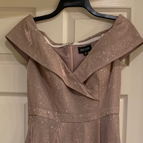 Xscape Dresses & Skirts - Brand:Xscape [Off the shoulder shimmer wrap gown]